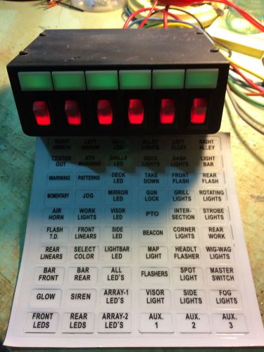 Federal Signal SW300 Switchbox with new inserts &amp; labels Fully Functional Switch
