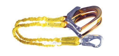 Guardian Fall Protection 21215 6-Feet Double Leg Internal Shock Lanyard with HS