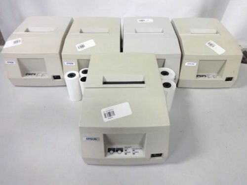 LOT OF 5 Epson M133A TM-U325D Dot Matrix Receipt POS Printer - w/ACCESSORIES