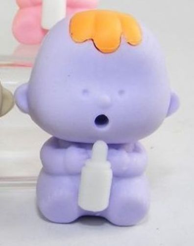 NEW Baby Girl Alien Japanese Erasers. 2 Pack. Purple