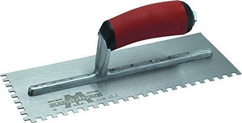 Marshalltown 702SDL Notched Trowel 1/4 x 1/4 x 1/4 Sq-Durasoft Handle  Left Hand