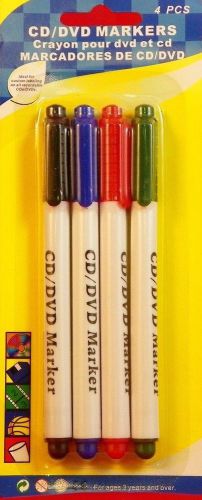 Pack of 4 cd/dvd/blue ray/cd rom markers label making color pen set marker for sale