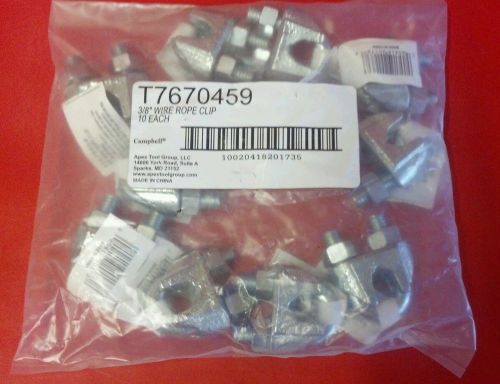 3/8&#034; Wire Rope Clip T7670459  Bag of 10 peices X0244