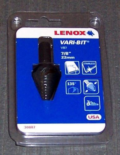 Lenox 30887-vb7 7/8&#034;  vari-bit step drill with 3/8&#034; shank - made in usa for sale