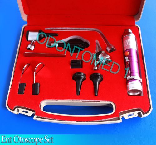 Otoscope &amp; Ophthalmoscope - Purple - 11 Pieces ENT Medical Diagnostic Set