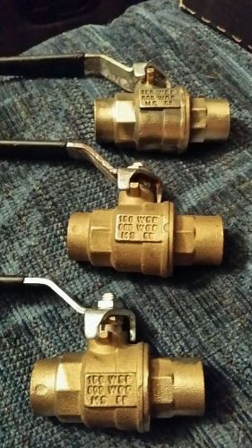Lot of (3) 1/2&#034;  ball shutoff value brass inline 600 woc 150 wsp manual for sale
