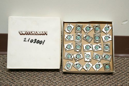 Vintage Box of 25 Switchcraft D3F XLR Panel-Mount Jacks