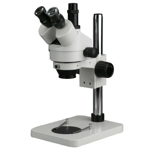 7x-45x stereo trinocular microscope with 14&#034; pillar stand for sale