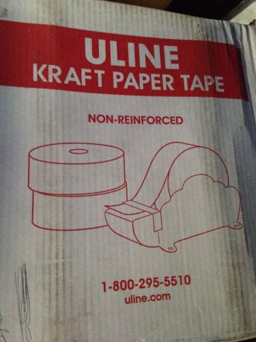 Uline Kraft Paper Tape 3&#034; x 600&#039; (CASE OF 10 Rolls) k8299