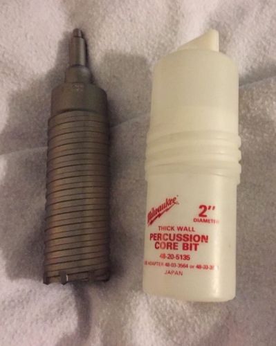 Milwaukee 2&#034; Diameter Thick Wall Percussion core Bit Never Used
