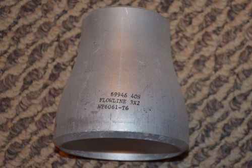 Flowline 3&#034; x 2&#034; aluminum buttweld reducing pipe coupling sch 40 for sale