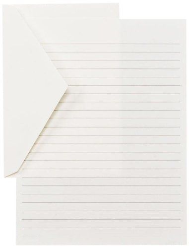 Crane &amp; Co. Ruled Pearl White Half Sheet (CH3381)