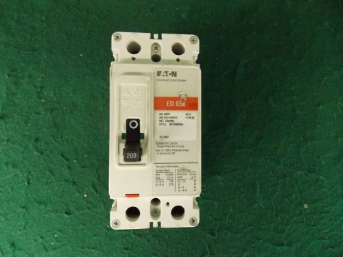 Eaton ED 65K 200A 2-Pole Industrial Circuit Breaker ED2200L ^