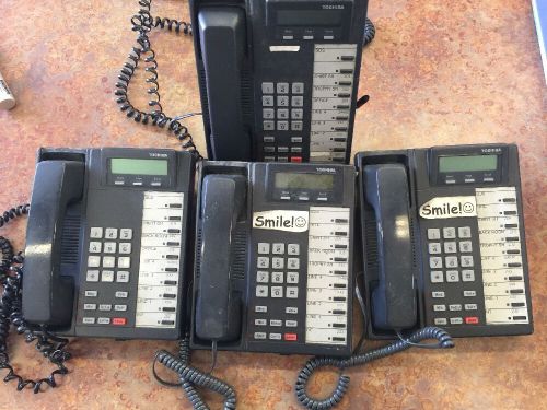 LOT OF 4 -  Toshiba DKT2010-SD Telephones  Speaker, Display  Phones UNTESTED