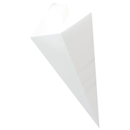 Conetek White Food Cone with Dipping Pocket 10 inches 100 count box