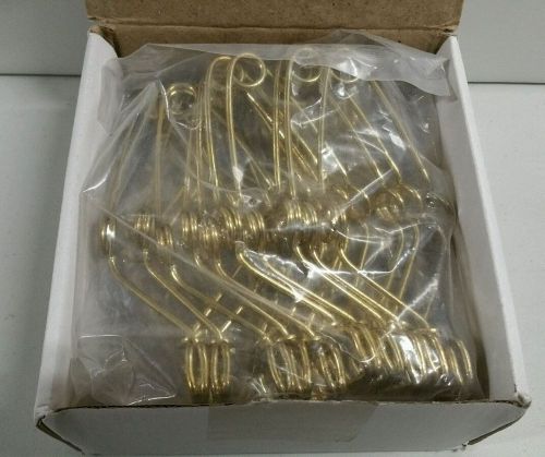 20 pk brass finish 5.5&#034; steel stoddard test tube clamps w/ finger grips ttcl03 for sale