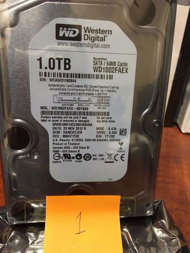 Western Digital Black 1 TB Model# WD1002FAEX