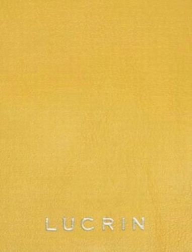 LUCRIN - Leather Desk Pad 2 sections - Smooth Cow Leather, Yellow