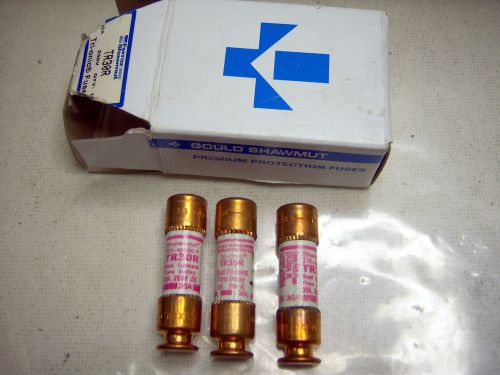 (rr21-1) lot of 3 new gould shawmut tr30r fuse for sale