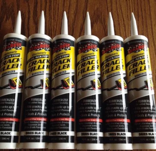 LOT of 6 SealBest Elastomeric Blacktop Crack Filler - 10oz Caulk Gun Tube