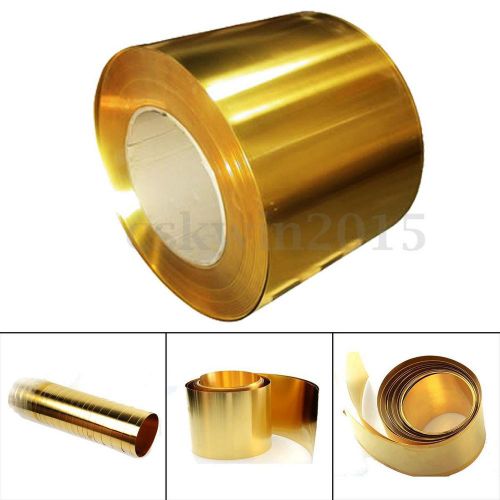 1pc brass metal thin sheet foil plate roll 0.02 x 100 x 1000mm for sale