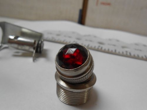 322-0069  DIALCO LENTH 1.8/BULB T-3 1/4 /RED FACETED CONVEX LENS   NEW OLD STOCK