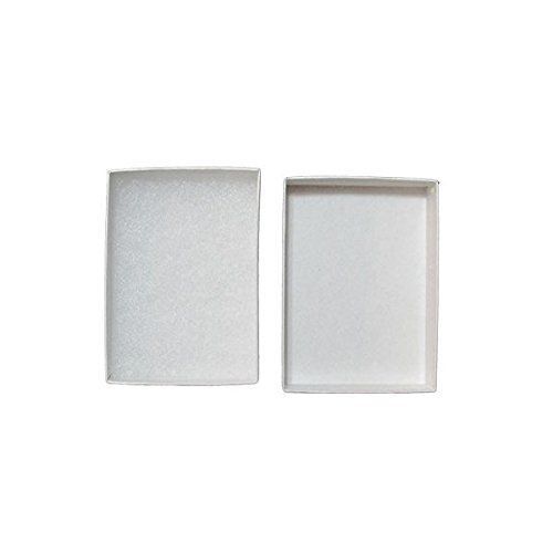 5pcs White Gloss Cotton Filled Jewelry Gift and Retail Boxes 3.25&#034;x2.25&#034;x1&#034;