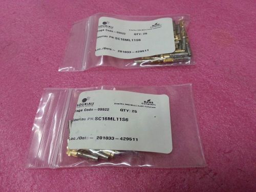 Souriau sc16ml11s6 standard circular connector socket contacts, qty - 50pcs for sale