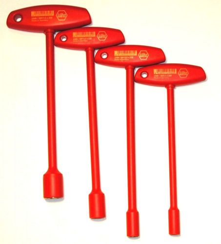 Wiha 4 pc insulated metric t-handle nut driver set 33632, 33634, 33637, 33641 for sale