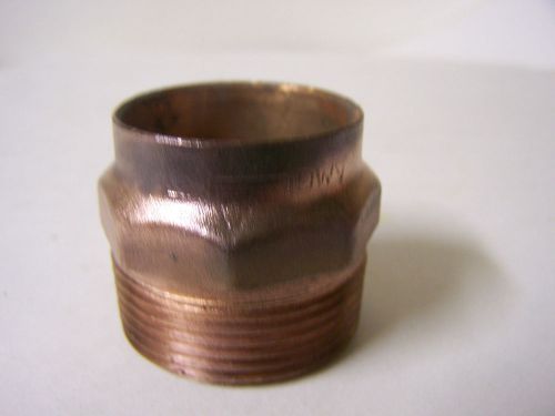 1 1/4&#034; copper dwv male adapter 1 1/4&#034;mpt x 1 1/4&#034; copper dwv fitting for sale