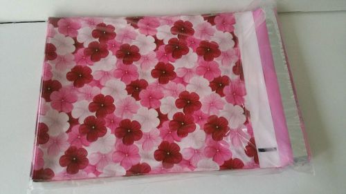 Mailer Bag  Hibiscus Designer  Poly Mailers Shipping Envelope 25 pc   10x13 Pink