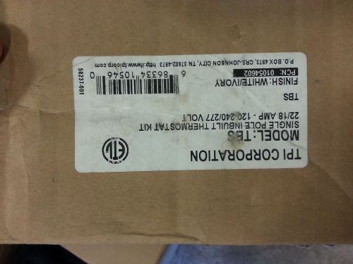 Tpi corporation - single pole inbuilt thermostat kit - wh/iv (tbs) new in box for sale