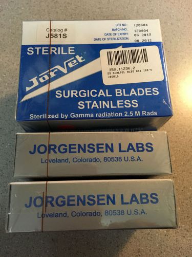 100 Scalpel Blades #11 Surgical Jorgensen Labs