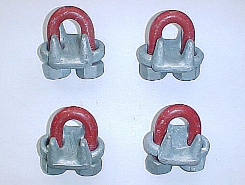 4 NEW  5/8&#034; Crosby G-450 Forged Wire Rope Cable Clamp Galvanized USA 1010177
