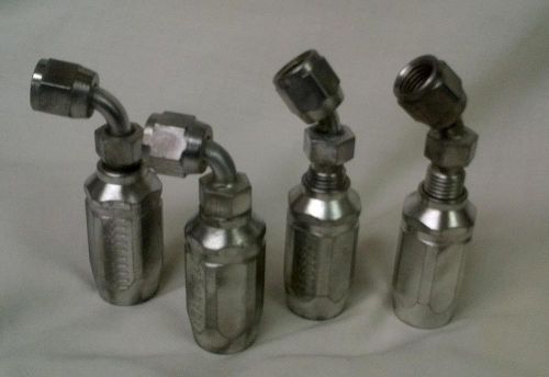 Lot of 4 aeroquip reusable hose fittings jic female -4 x 1/4&#034; hose 100r2at for sale