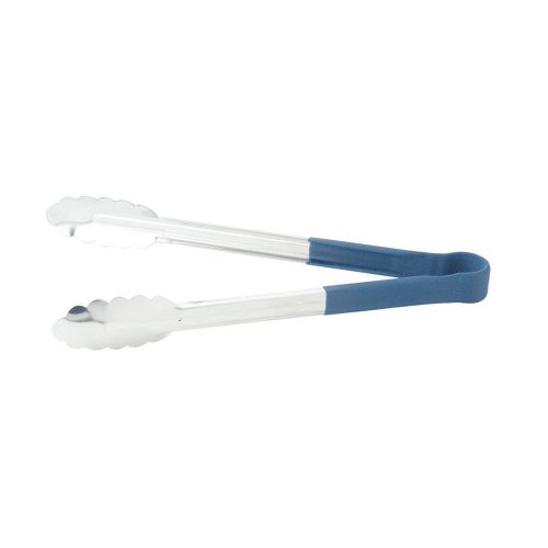 Winco utph-12b, 12-inch utility tong with polypropylene blue handle for sale