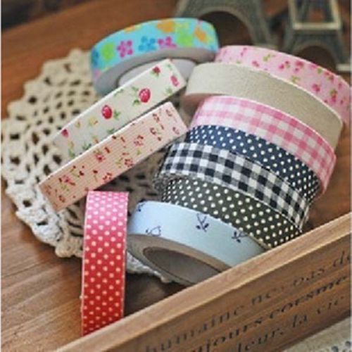 New fabric washi tape roll decorative sticky cotton adhesive sticker for sale