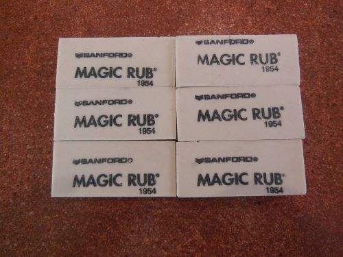 6 New Magic Rub Erasers