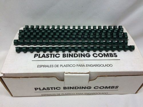 7/16&#034; Forest Green Plastic Binding  Combs 19 ring 11&#034; Length - 100 pc.