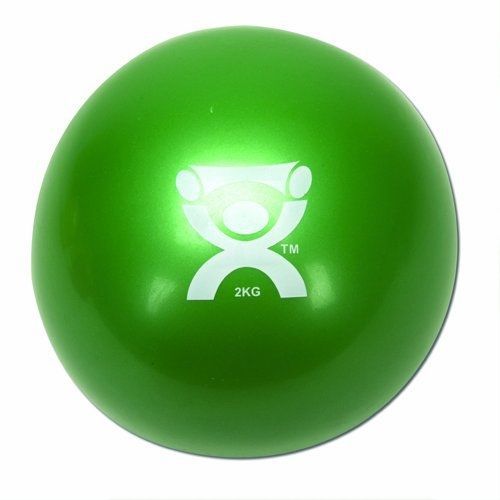 Cando 10-3163 Green Plyometric Weighted Ball, 5&#034; Diameter, 4.4 lbs Weight