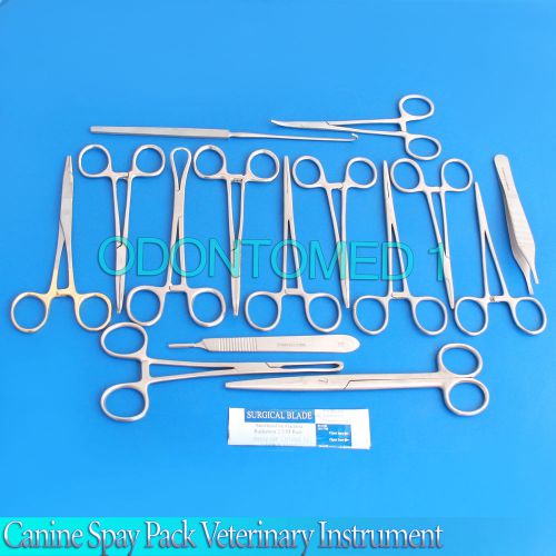 Canine spay pack veterinary instrument forceps scissors for sale
