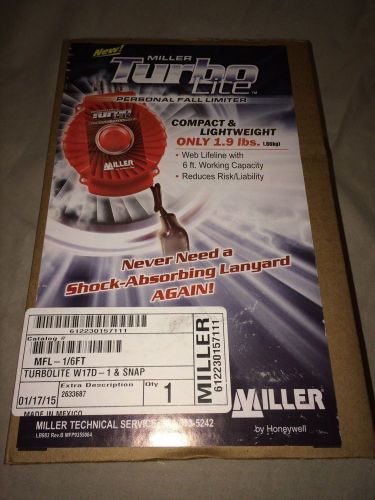 Nib miller turbolite personal fall limiter w17d- 1 &amp; snap (mfl-1/6ft) 400 lbs for sale