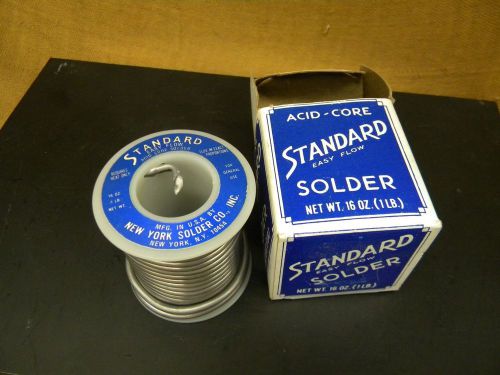 New York Solder Co. Acid-Core Standard Easy Flow 1 lb  Solder in original box