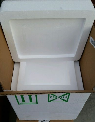 Styrofoam Insulated Cooler with Shipping Box 13.75Lx11.5Wx14.75H-THICK