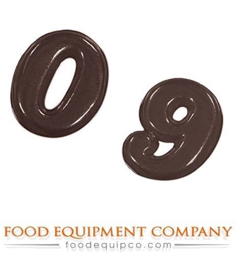 Paderno 47868-14 Chocolate Mold numbers (0-9) 1.75&#034; L x 1-1/8&#034; W x 13/64&#034; H...