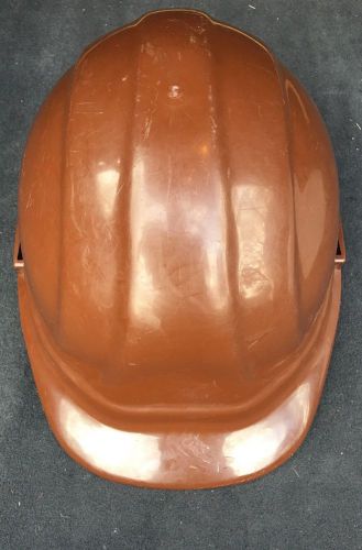 Omega ii brown safety hard hat size 5 1/4 to 7 3/4 osha ** free shipping ** for sale
