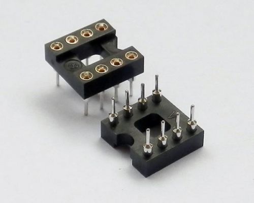 5pcs Round hole 8pin Pitch 2.54mm DIP IC Sockets Adaptor