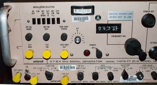 POLARAD 1107E-FT Modular Microwave Signal Generator w/ MODULATOR MODEL 1020T