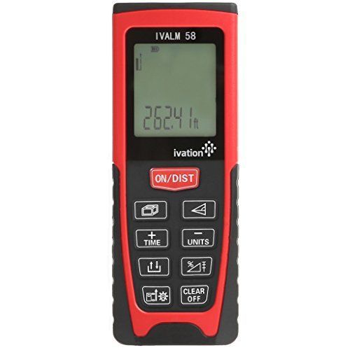 Ivation™ IVALM-58 Handheld Laser Distance Measure - Perfect Measuring Tool for