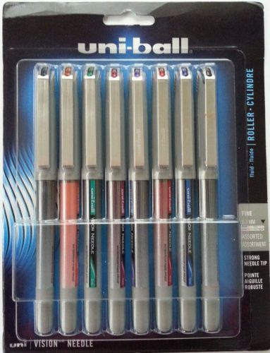 32 UNI-BALL VISION NEEDLE ROLLERBALL RT PENS 0.7MM ASSORTED COLORS